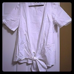 Summery white cotton blouse